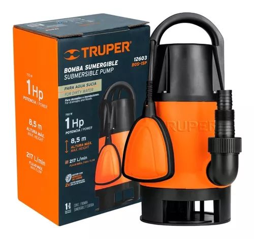 BOMBA SUMERGIBLE 1 HP (AGUA SUCIA) TRUPER